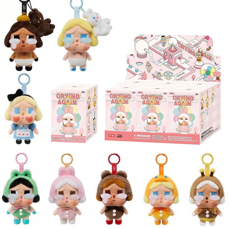 عروسک کرای بیبی اورجینال برند پاپ مارت | Cry Babies Keychain Pop Mart
